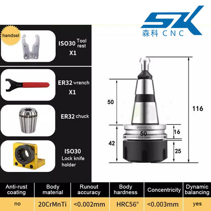 iso30 cnc router machine tool holder