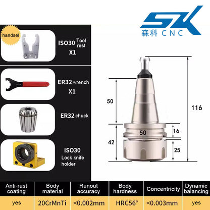 iso30 cnc router machine tool holder