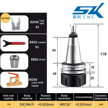 iso30 cnc router machine tool holder