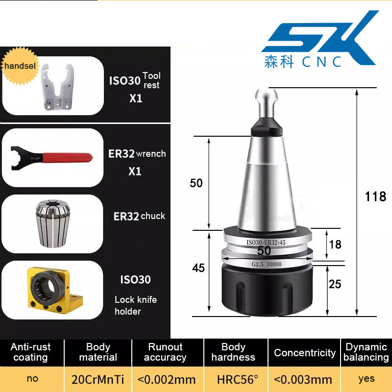 iso30 cnc router machine tool holder