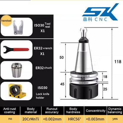 iso30 cnc router machine tool holder