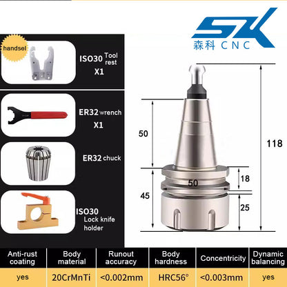 iso30 cnc router machine tool holder