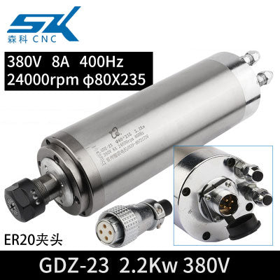 220v 380v 24000rpm water cooled spindle motor for cnc router