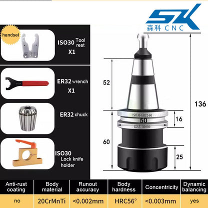 iso30 cnc router machine tool holder