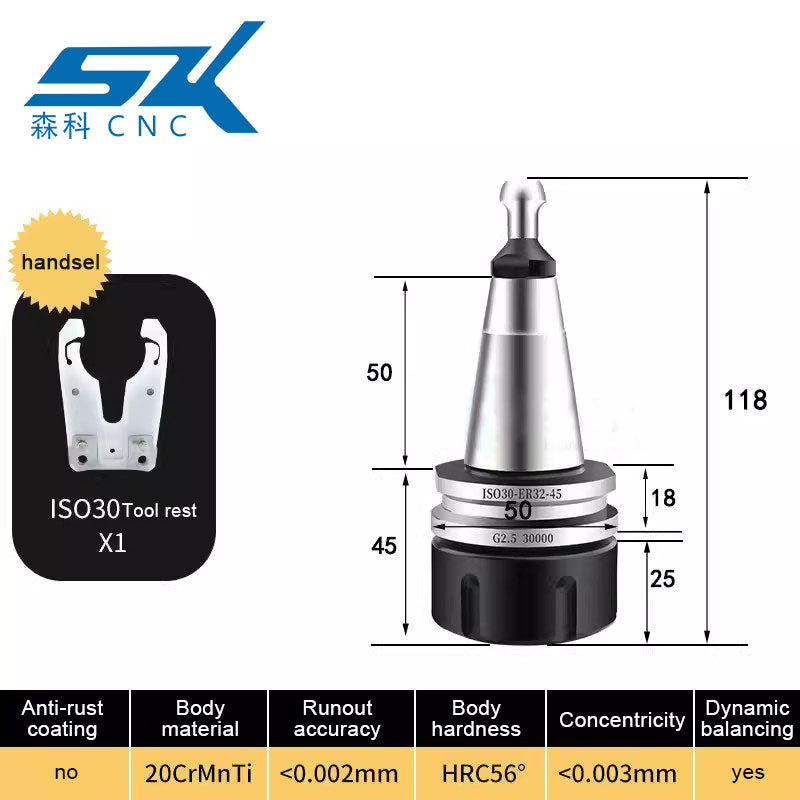 iso30 cnc router machine tool holder