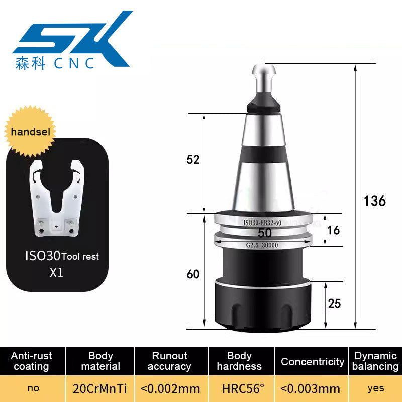 iso30 cnc router machine tool holder