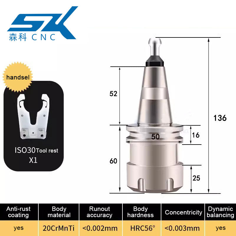 iso30 cnc router machine tool holder