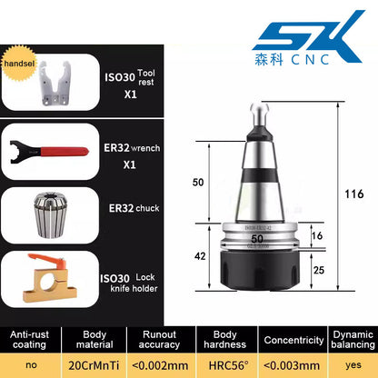 iso30 cnc router machine tool holder